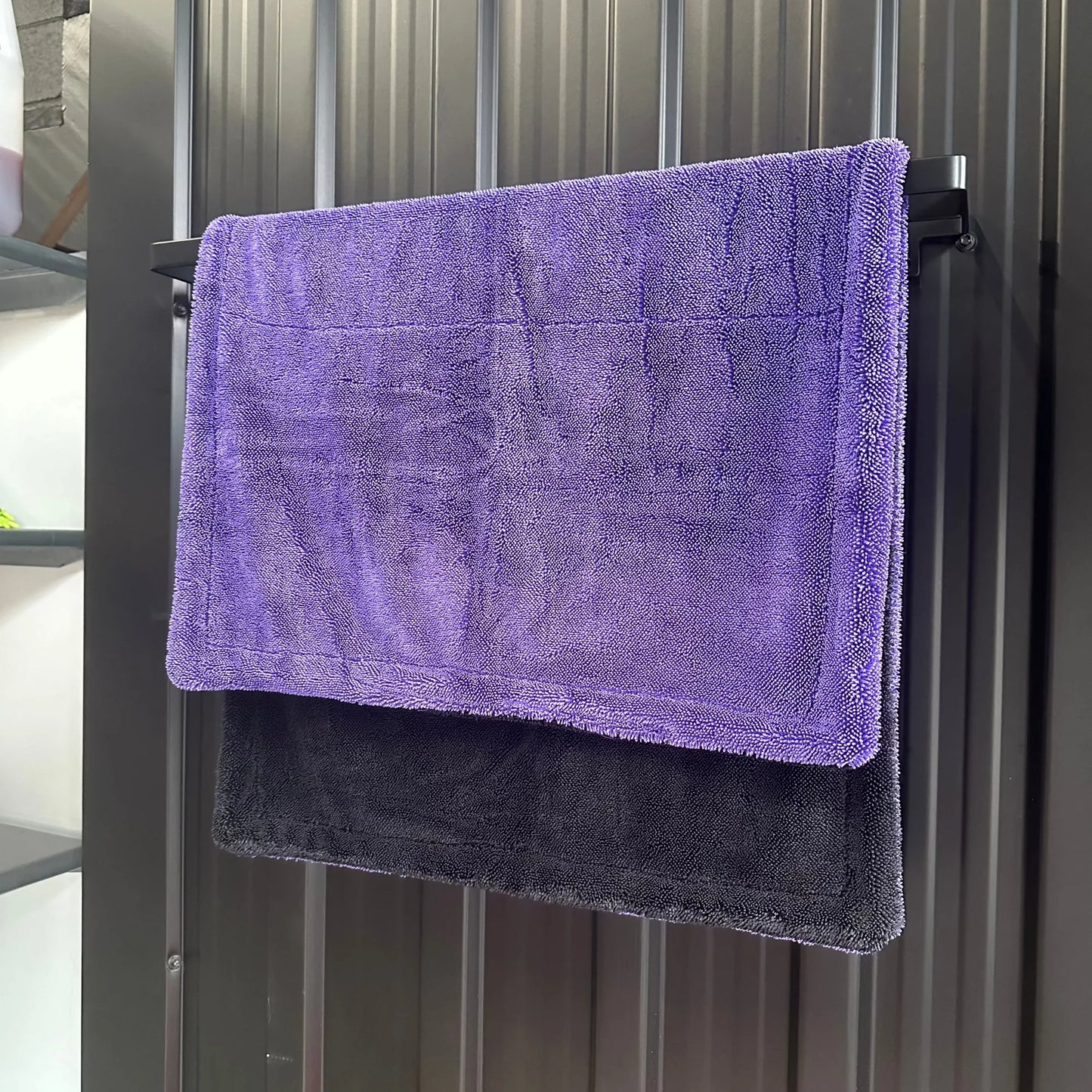 DXL Serviette de séchage en microfibre à double boucle torsadée